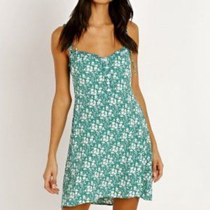 For Love & Lemons Zamira Button Front Dress Kelly, size Small